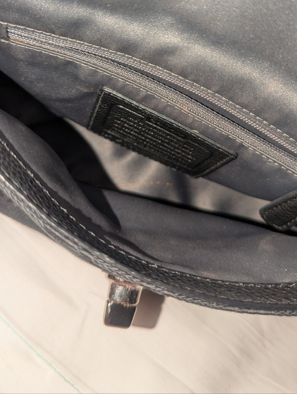 Coach Park Black Signature Canvas Turn-Lock Crossbody - Picture 12 of 12